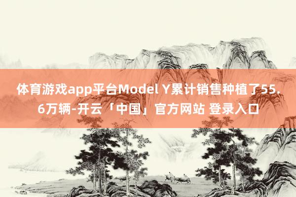 体育游戏app平台Model Y累计销售种植了55.6万辆-开云「中国」官方网站 登录入口