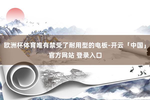 欧洲杯体育唯有禁受了耐用型的电板-开云「中国」官方网站 登录入口
