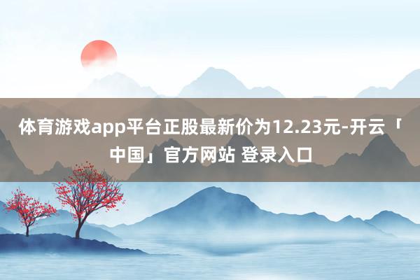 体育游戏app平台正股最新价为12.23元-开云「中国」官方网站 登录入口