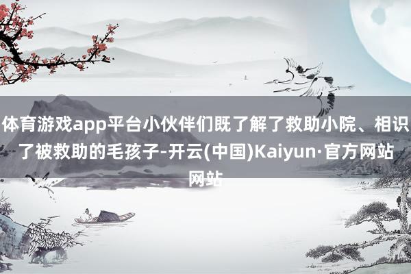 体育游戏app平台小伙伴们既了解了救助小院、相识了被救助的毛孩子-开云(中国)Kaiyun·官方网站