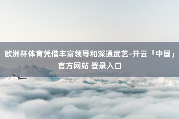 欧洲杯体育凭借丰富领导和深通武艺-开云「中国」官方网站 登录入口