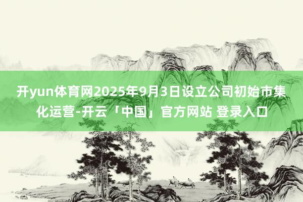 开yun体育网2025年9月3日设立公司初始市集化运营-开云「中国」官方网站 登录入口